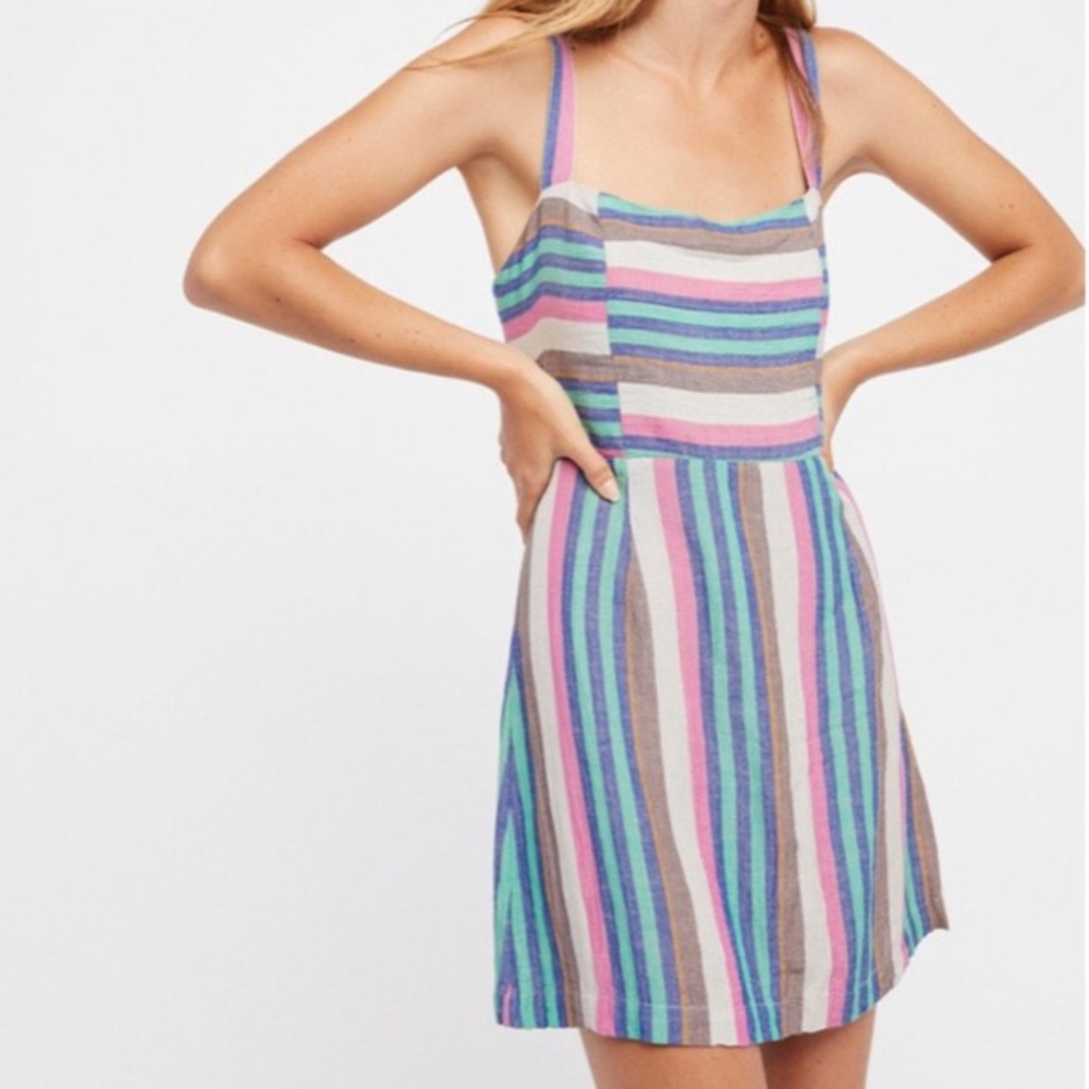 Free People Striped Mini Dress